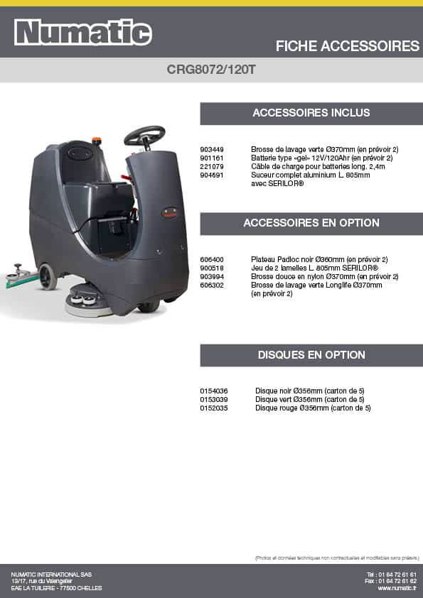 Fiche Accessoires - CRG8072 - 120T