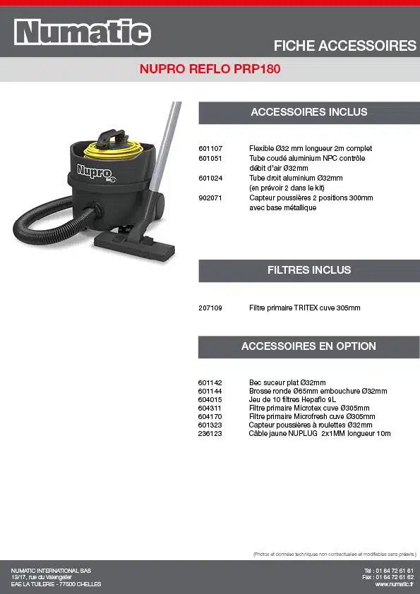 NUMATIC Staubsauger Nupro Reflo Prp180 – Leistungsstarker Sauger Für Haushalt & Gewerbe