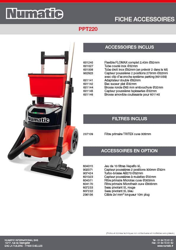 Fiche Accessoires - PPT220