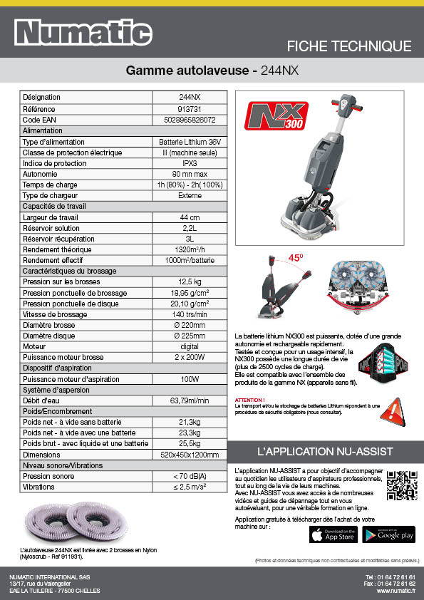 Fiche technique - 244NX - 913731