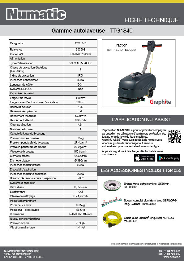 Fiche technique - TTG1840 - 903905