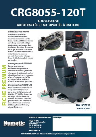 Fiche premium CRG8055/120T Numatic