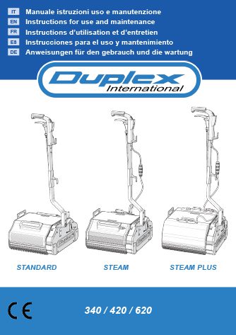 notice d'utilisation autolaveuse duplex numatic