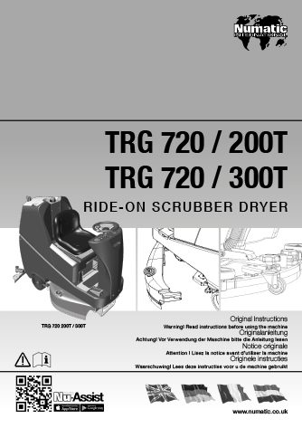 Notice d'utilisation TRG720 200T Numatic